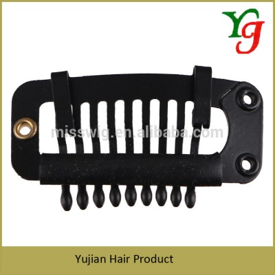 New arrival Stainless Steel Wig Clips 9 Teeth Straight snap clips