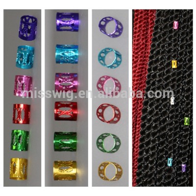 Colorful aluminum tube for decorate wig braids